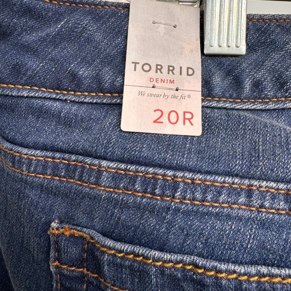 Torrid Denim 20R Relaxed Boot Blue Fortune Jeans Dark Wash Cotton Spandex New - Picture 7 of 15